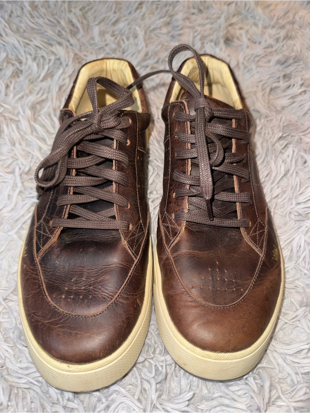 Osklen Bold Soho Brown Leather Sneakers Men’s US 11 EU 45 Brazil